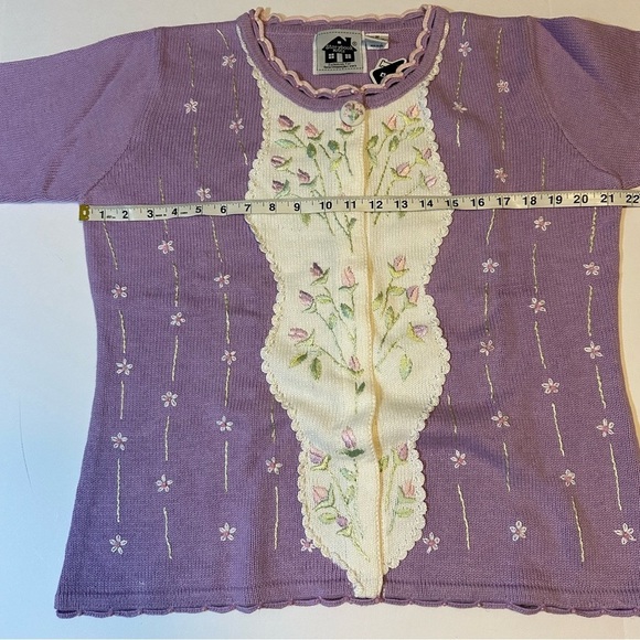 Storybook Knits Rosebuds Cardigan Sweater - Picture 6 of 9